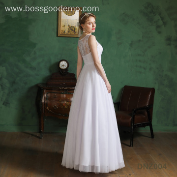 Latest Design Embroidery Lace A Line Bridal Gown Elegant Wedding Dress Gowns For Women Wedding